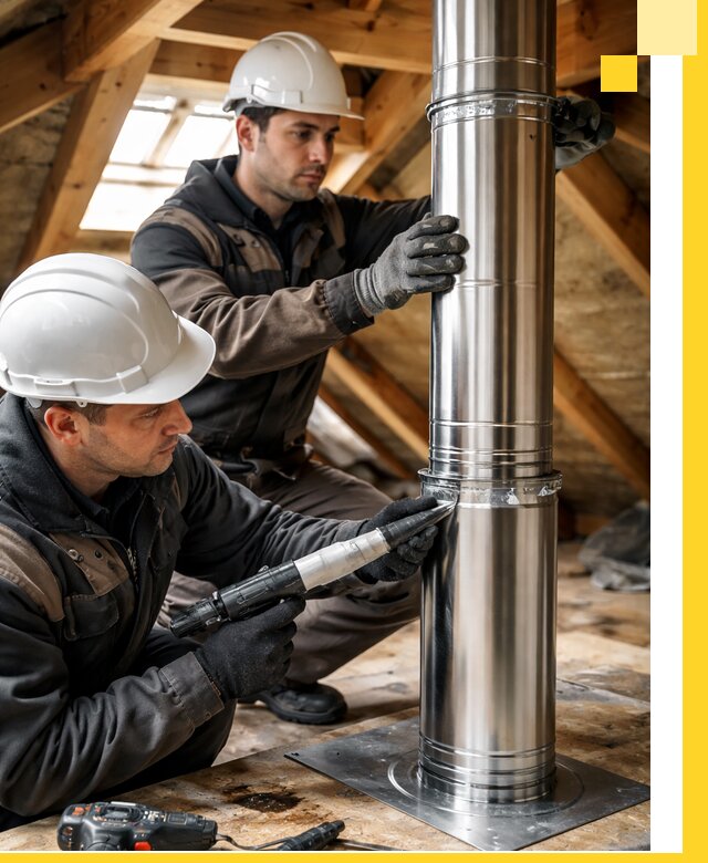 Монтаж дымоходов для каминов в Сестрорецке с гарантией качества