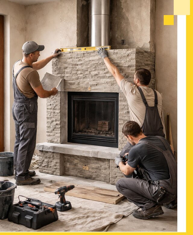 Профессиональный монтаж каминов под ключ в Сестрорецке для дома