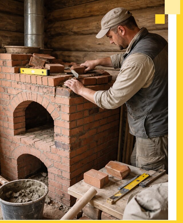 Изготовление и установка русских печей в Сестрорецке под ключ