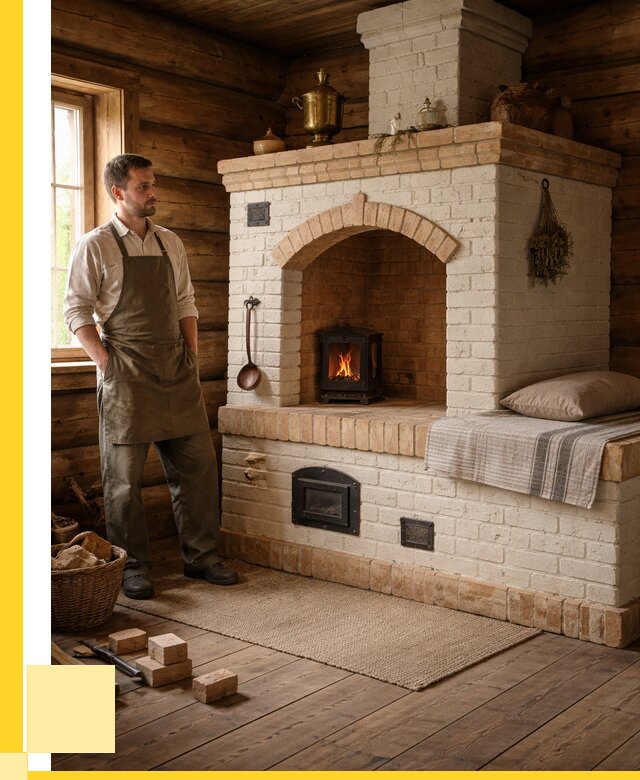 Русские печи с лежанкой под ключ в Сестрорецке от 153735 р. ЭриданСст