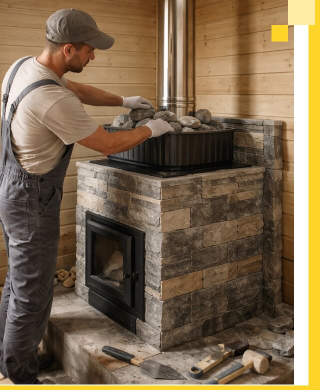 Печи для парной в Сестрорецке, производство, монтаж и обслуживание