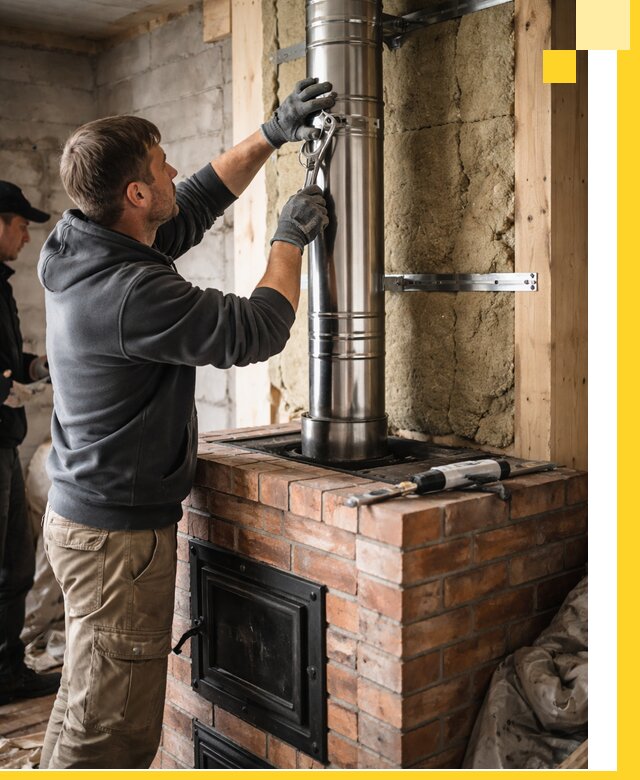 Изготовление и монтаж печей и дымоходов под ключ в Сестрорецке