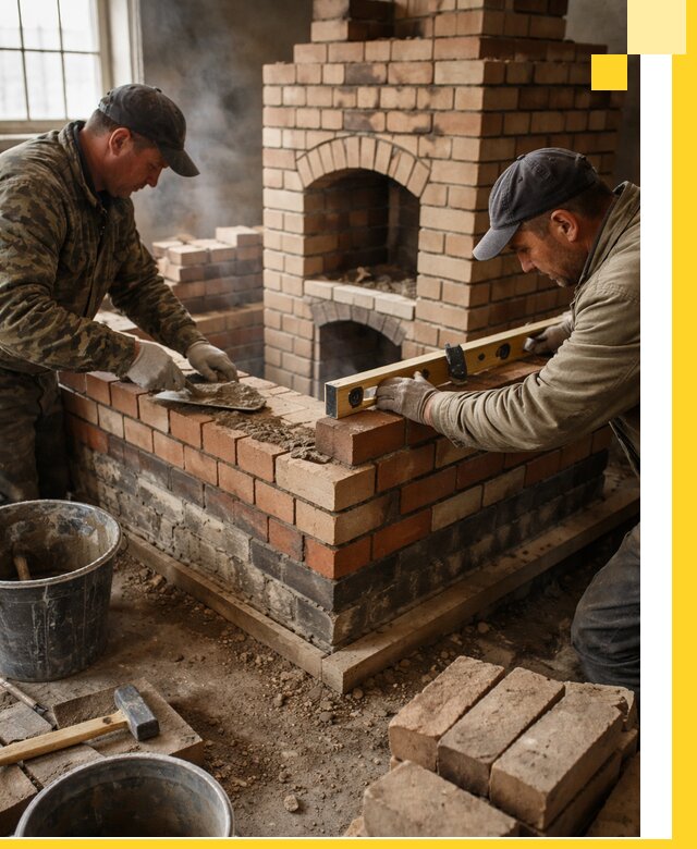 Изготовление и монтаж печей и каминов из кирпича в Сестрорецке