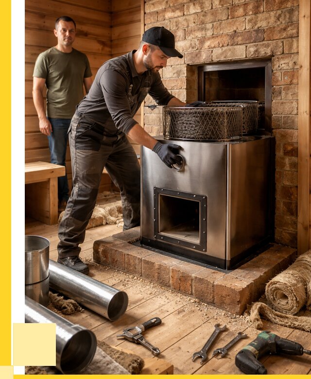 Монтаж банных печей под ключ в Сестрорецке от 18448 р., ЭриданСст