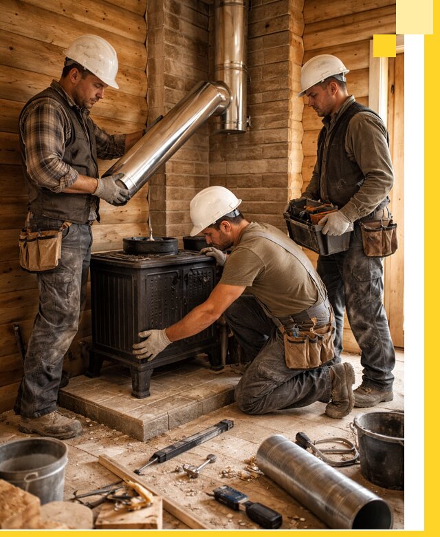 Профессиональный монтаж банных печей и дымоходов в Сестрорецке