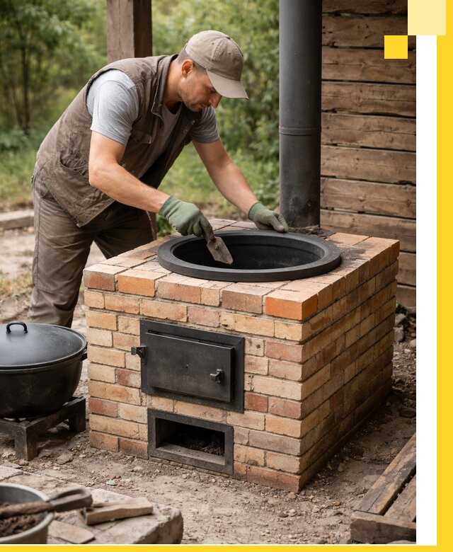 Изготовление и установка печей для казана в Сестрорецке под ключ