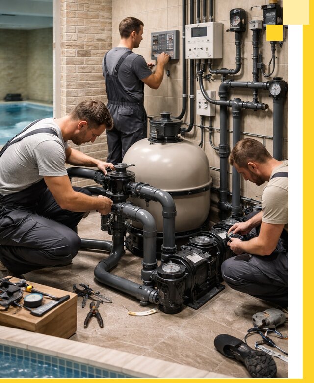 Комплексное оборудование для бассейнов под ключ в Сестрорецке