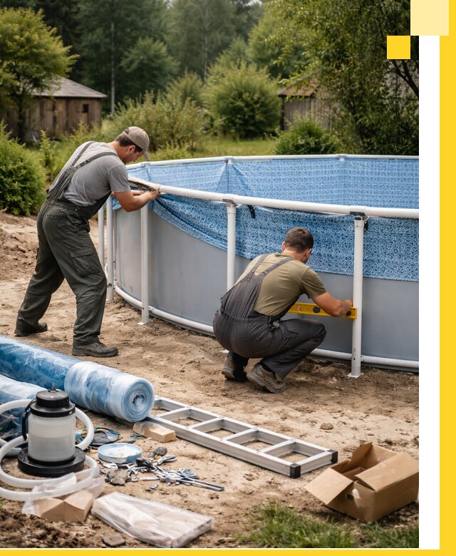 Установка и монтаж каркасных бассейнов в Сестрорецке под ключ