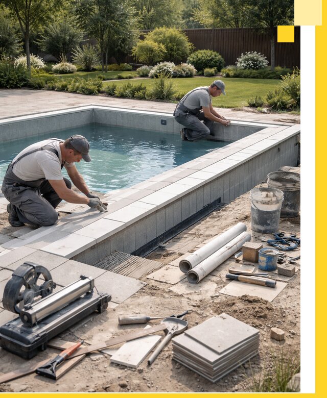 Строительство открытых бассейнов под ключ в Сестрорецке профессионально