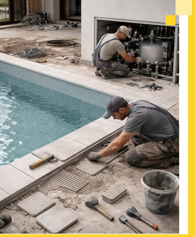 Строительство и монтаж бассейнов в коттедже в Сестрорецке