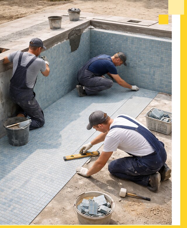 Укладка и установка плитки для бассейнов под ключ в Сестрорецке