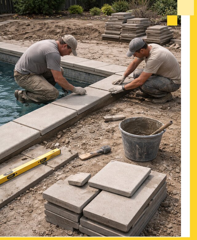 Установка и изготовление копингового камня для бассейнов в Сестрорецке