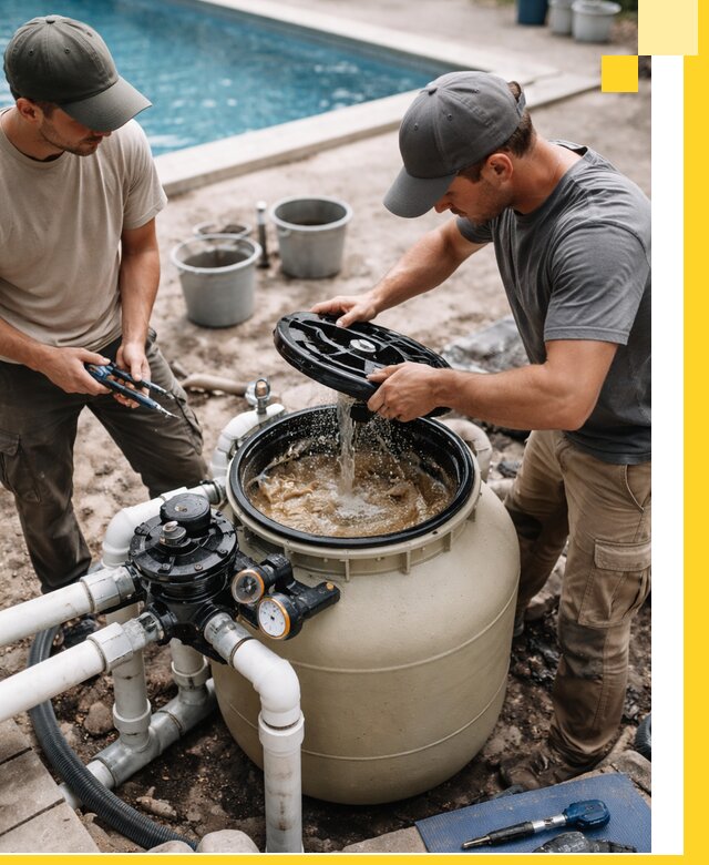 Установка и обслуживание песочных фильтров для бассейнов в Сестрорецке