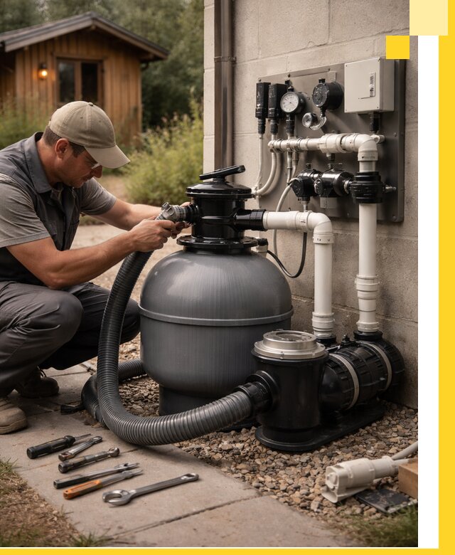 Продажа и монтаж фильтров и насосов для бассейнов в Сестрорецке