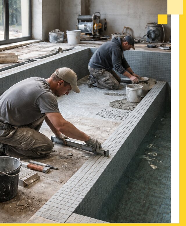 Строительство бассейна в частном доме в Сестрорецке под ключ