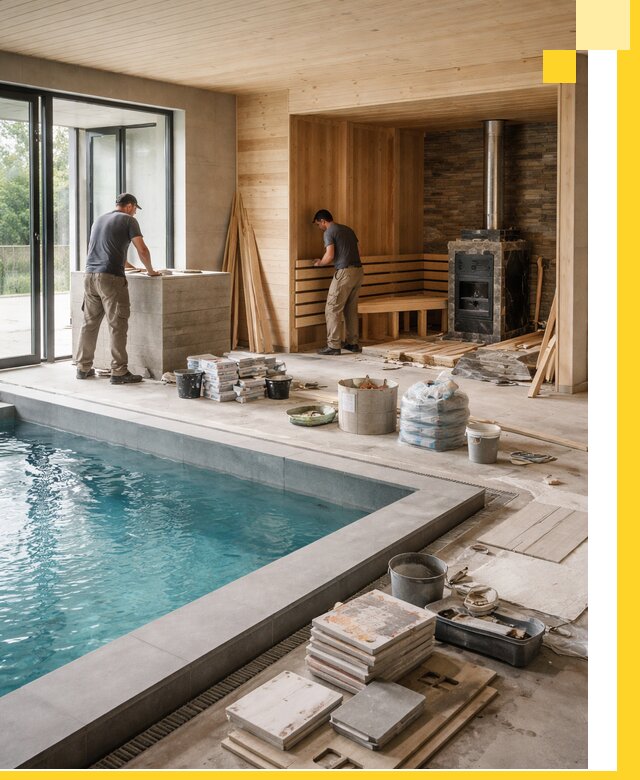 Проектирование и строительство бань с бассейном в Сестрорецке