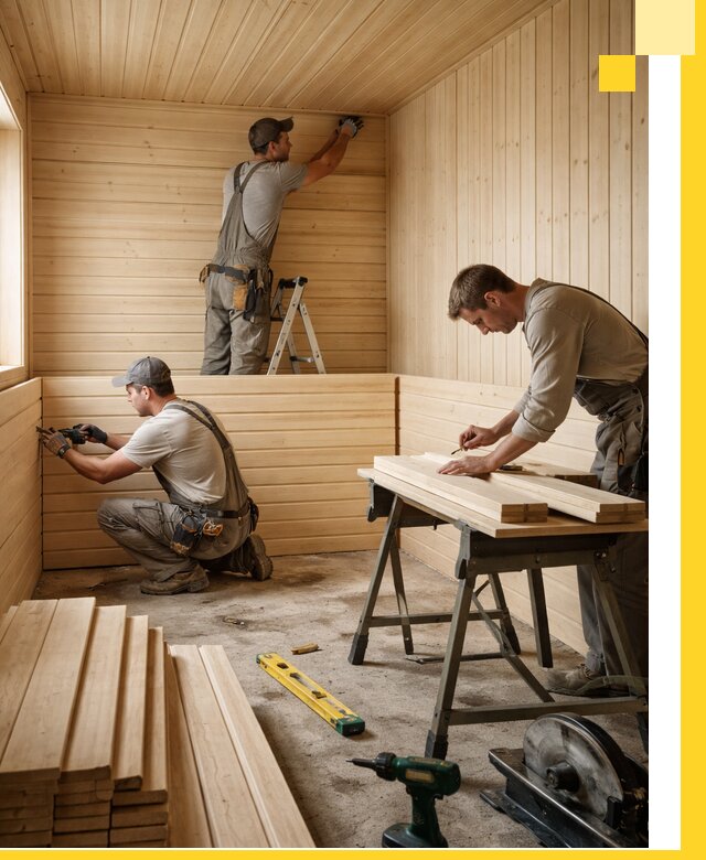 Обшивка саун в Сестрорецке из натуральной древесины под ключ