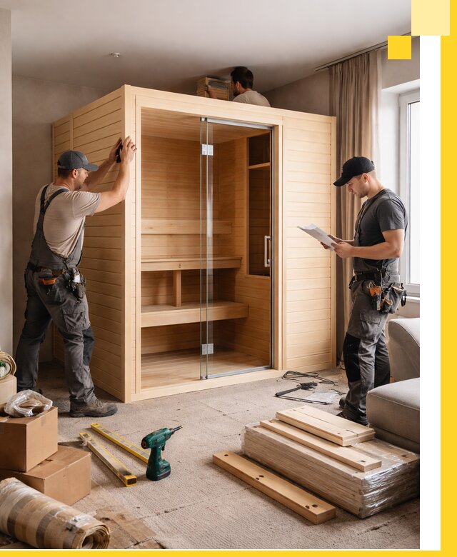 Установка и благоустройство саун в квартире в Сестрорецке