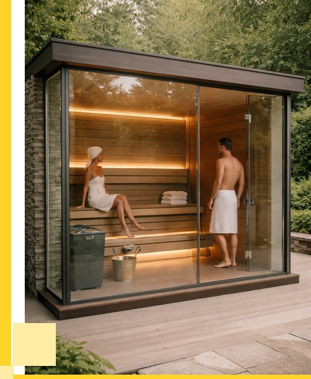 Сауна стеклянная и двери для сауны в Сестрорецке от 256225 р. | ЭриданСст