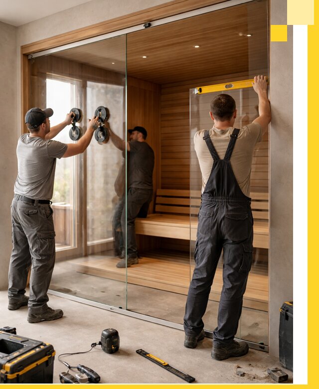 Производство и монтаж стеклянных саун под ключ в Сестрорецке