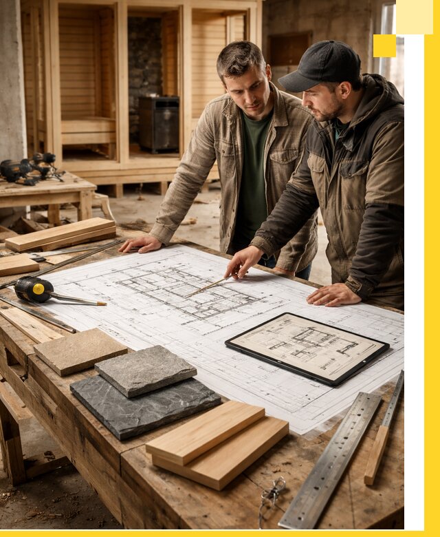 Проекты бань под ключ и планы строительства в Сестрорецке