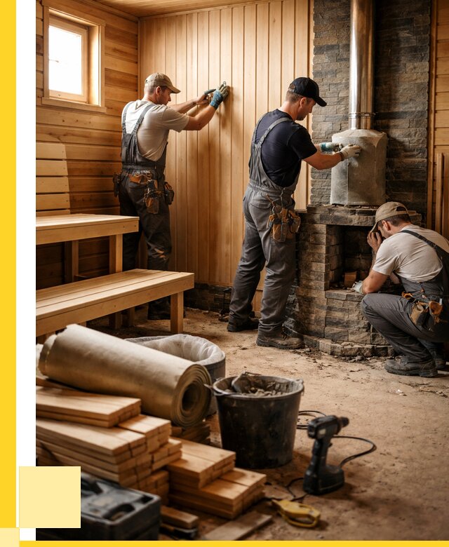 Ремонт бань под ключ в Сестрорецке от 46121 р. | ЭриданСст