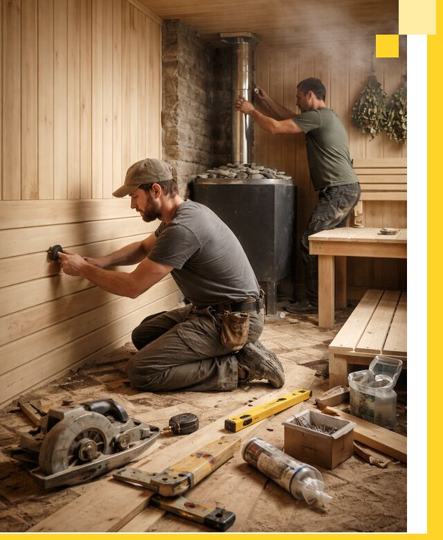 Полное строительство и оснащение парных под ключ в Сестрорецке