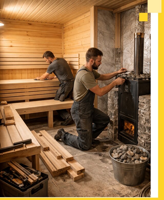 Дизайн и строительство интерьеров бань под ключ в Сестрорецке