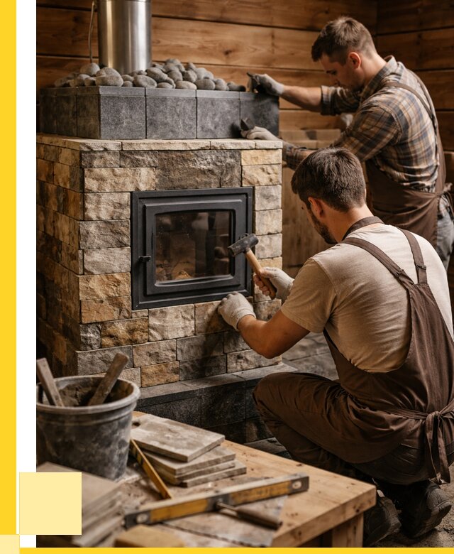 Облицовка банной печи в Сестрорецке от 15374 р. | ЭриданСст