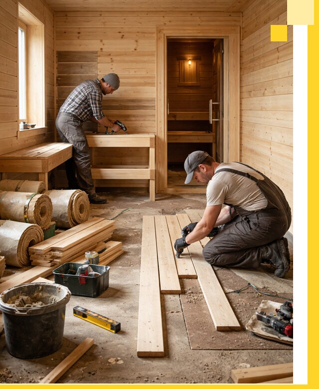 Индивидуальный проект бани с комнатой отдыха под ключ в Сестрорецке