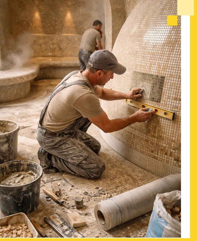 Хамам под ключ в Сестрорецке: проектирование, строительство, отделка