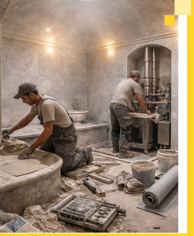 Строительство турецких бань хаммам под ключ в Сестрорецке