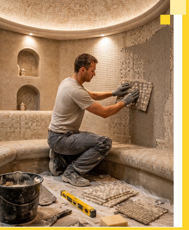 Устройство и монтаж домашнего хамама под ключ в Сестрорецке