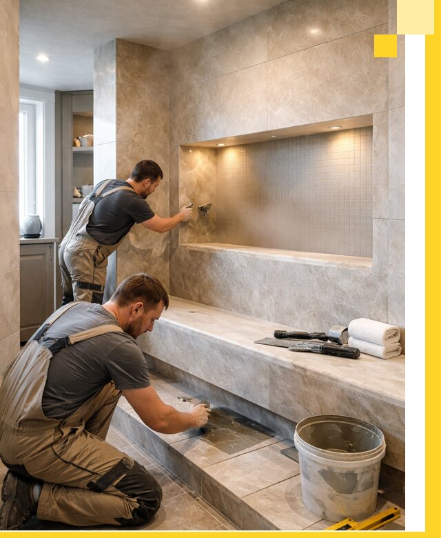 Профессиональное строительство хамама в квартире в Сестрорецке