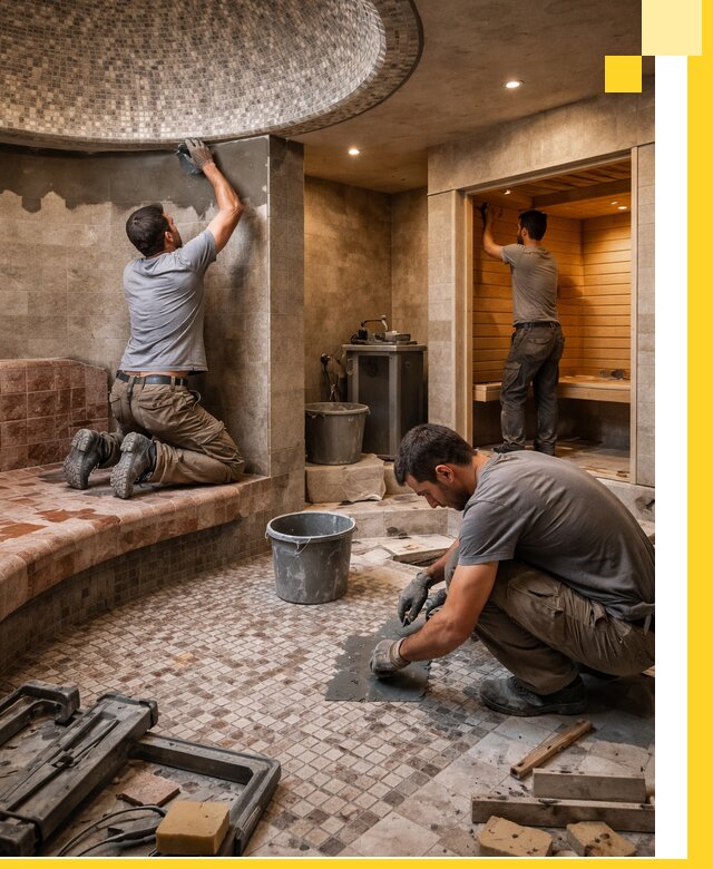 Проект и строительство хамама бани и сауны под ключ в Сестрорецке