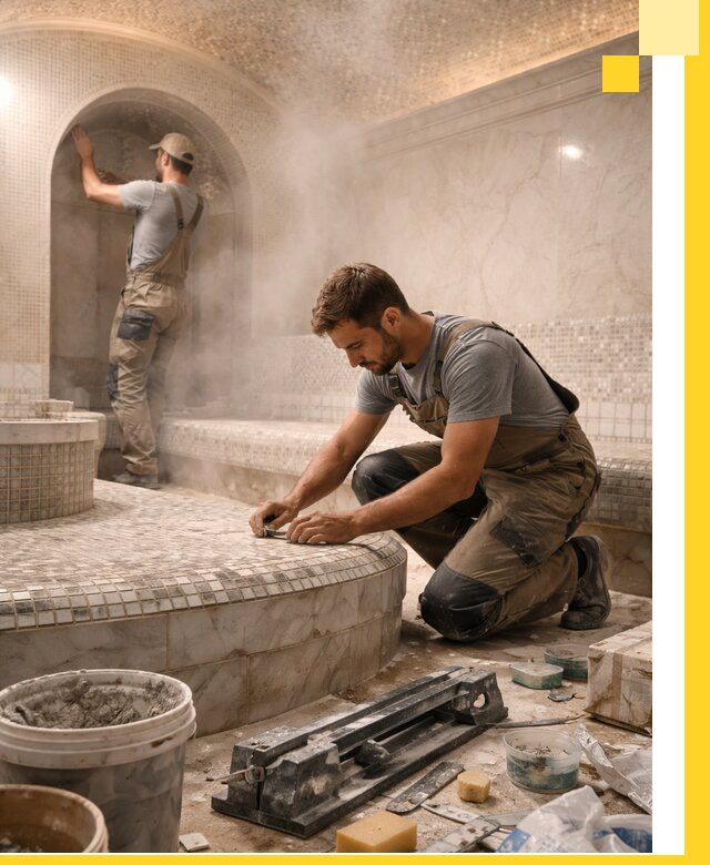 Профессиональный дизайн хамама и SPA под ключ в Сестрорецке