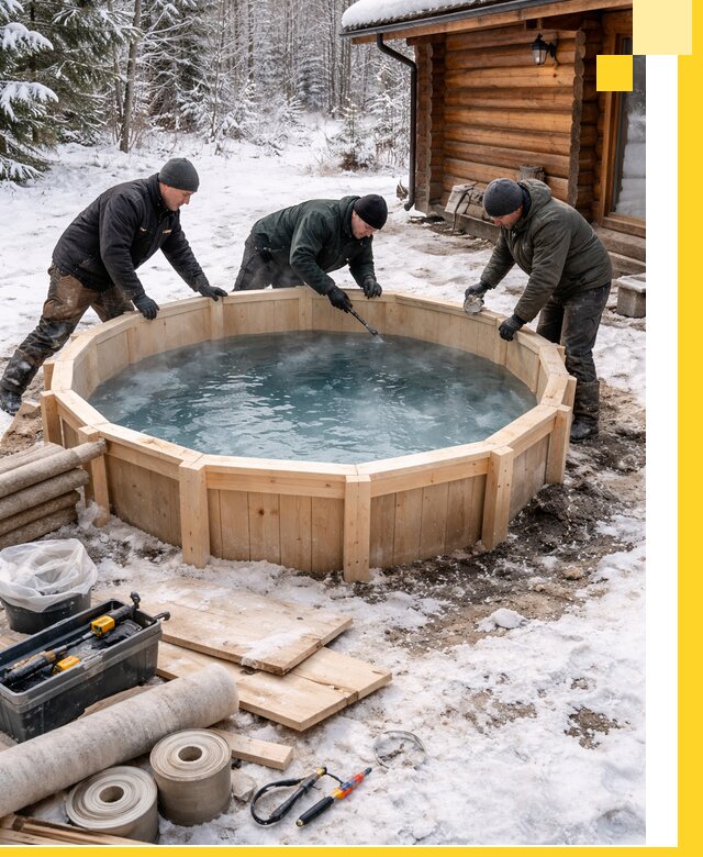 Изготовление и установка ледяных купелей под ключ в Сестрорецке