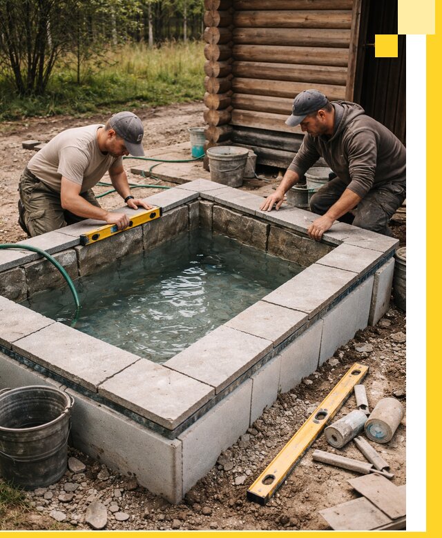 Изготовление и установка холодных купелей под ключ в Сестрорецке